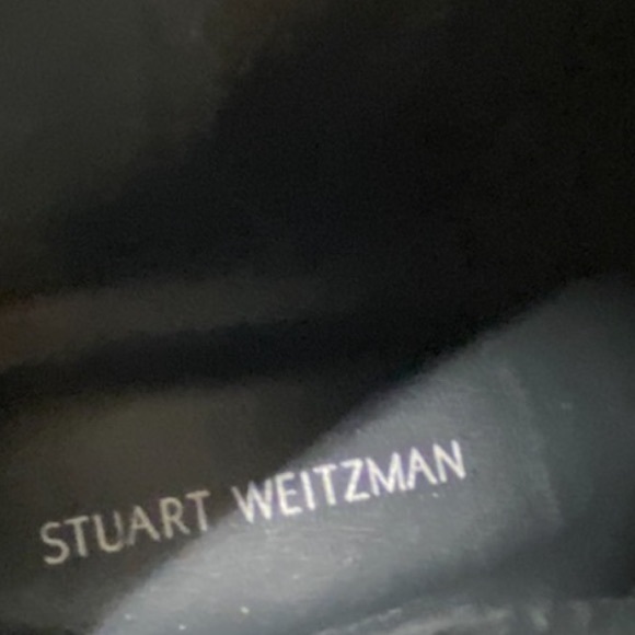 Stuart Weitzman Black Leather Wedge Booties - Picture 6 of 7